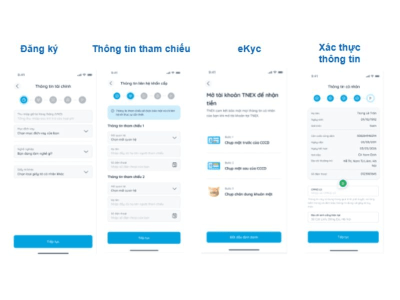 Đăng ký tài khoản TNEX và xác thực thông tin cá nhân trên ứng dụng