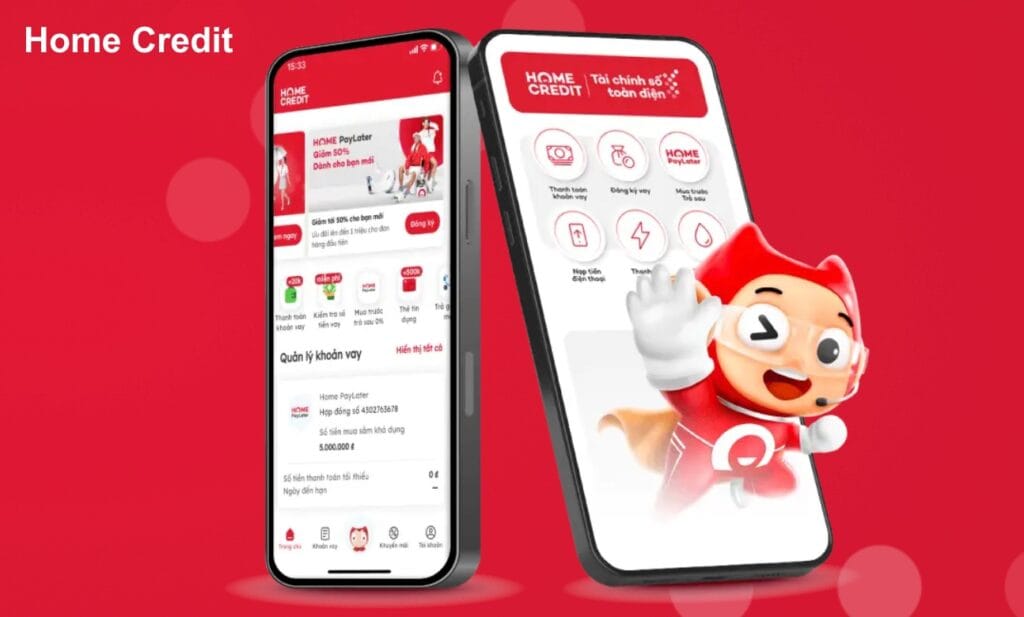 Home Credit – Ứng dụng vay tiêu dùng uy tín, hạn mức 5–250 triệu đồng, thủ tục đơn giản chỉ cần CCCD.