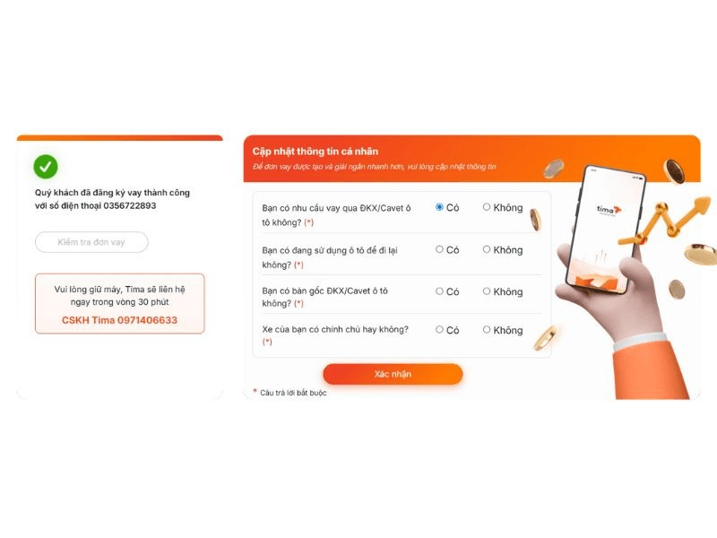 Đăng ký tài khoản vay tiền tại Tima nhanh chóng