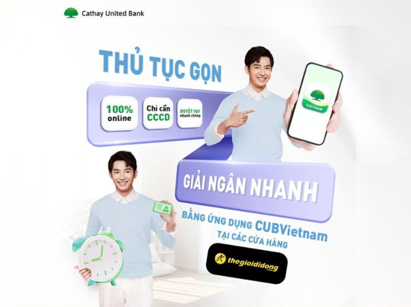 Ưu điểm vay tiêu dùng Cathay United Bank (CUB): thủ tục gọn, duyệt vay nhanh 100% online, lãi suất cạnh tranh và bảo mật quốc tế.