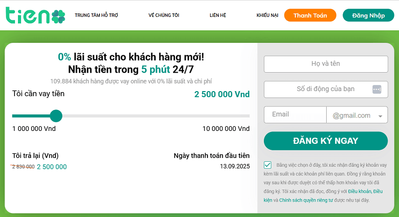 Chia sẻ trải nghiệm vay thử tại Tieno