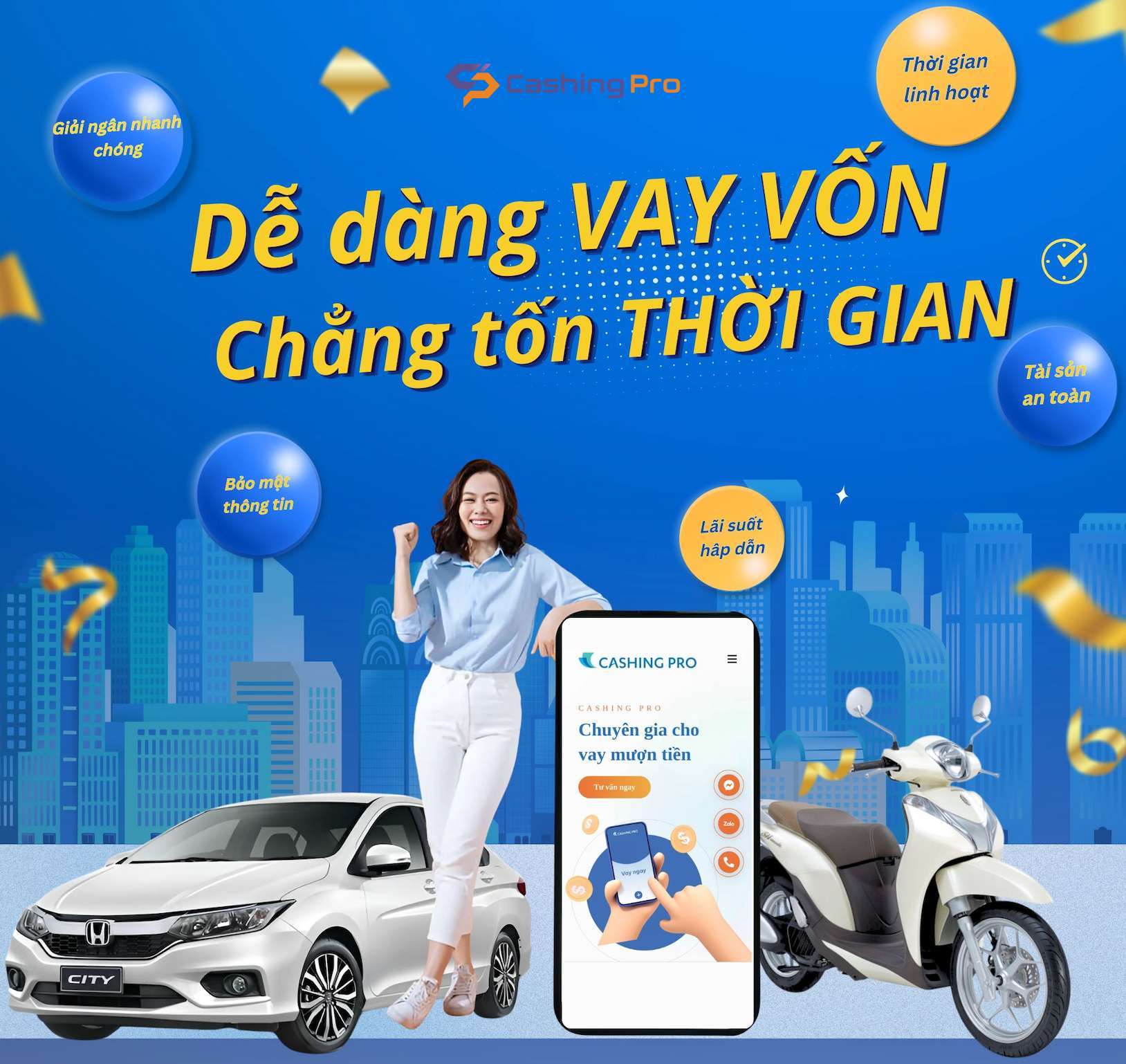 Ưu đãi gói vay cầm đồ tại Cashing Pro – giải ngân nhanh, lãi suất thấp, bảo mật thông tin