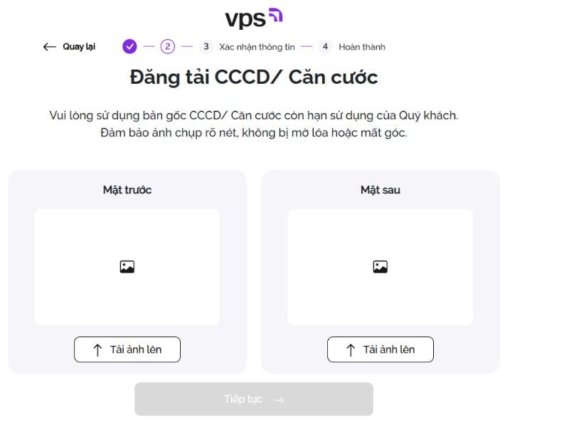 Tải ảnh CCCD lên