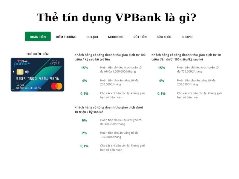 VPBank cung cấp nhiều dòng thẻ tín dụng cho khách hàng