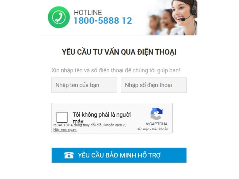 Nhập SĐT để được nhân viên tư vấn