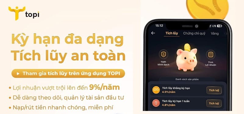 Ứng dụng tích lũy tiền - TOPI
